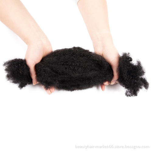 BLT hot selling wholesale cheap afro kinky human black hair bulk afro kinky curly bulk human hair